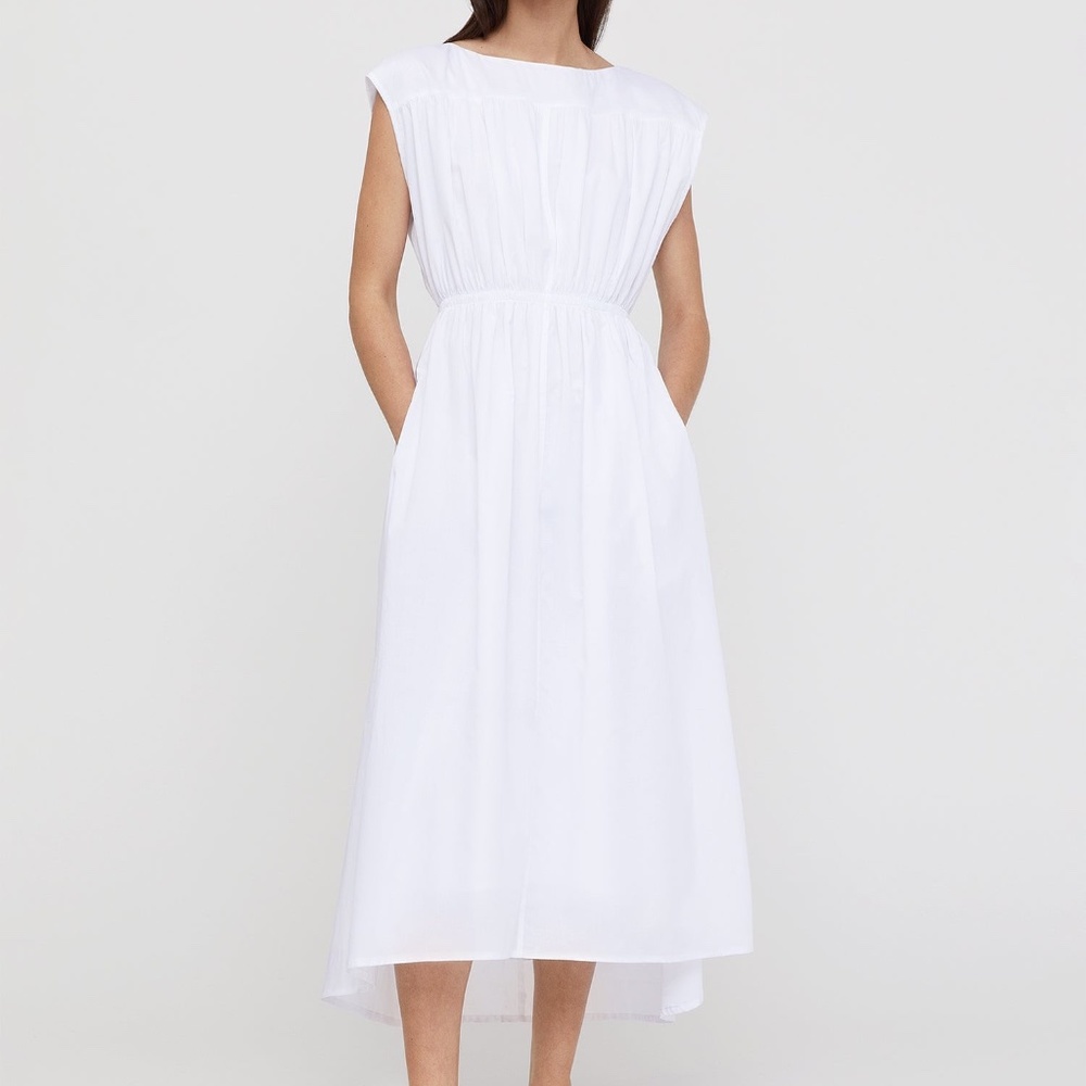 TOTEME Sleeveless Cotton Dress in White Size 40 / US 8